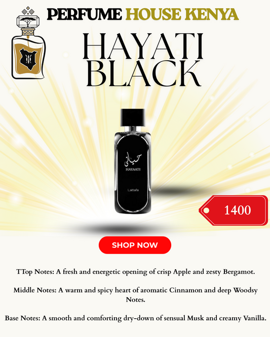 Lattafa Hayaati Black Perfume | Original Woody Aromatic Fragrance in Kenya | KES 1400 at PERFUMEHOUSEKENYA